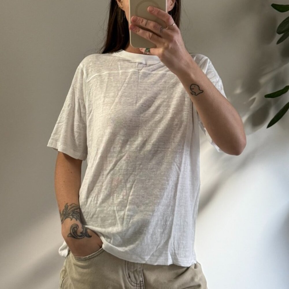 Boheme Linen Tee in White